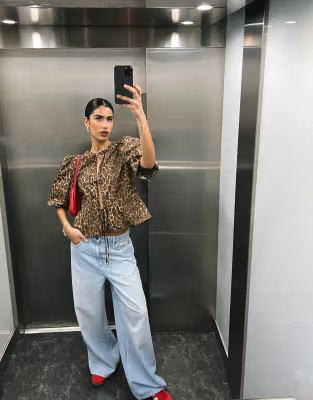 Cotton poplin leopard | ASOS (Global)