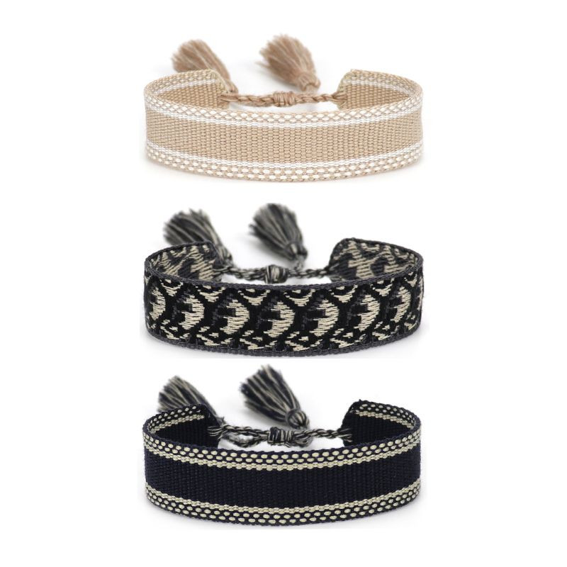 2021 Friendship Charm Bracelet For Women Men Adjustable Embroidery Tassel Vintage Couple Braided ... | DHGate