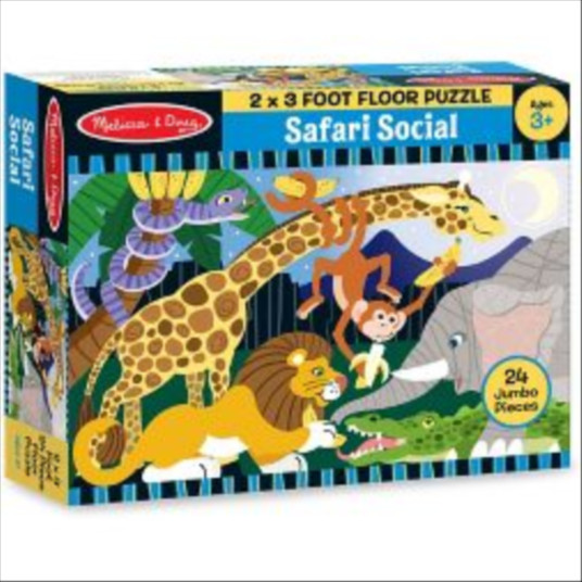 Melissa And Doug Safari Social Jumbo Floor Puzzle ...