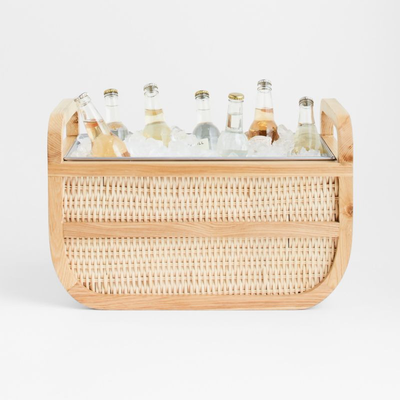 Leland Rattan Beverage Tub + Reviews | Crate & Barrel | Crate & Barrel