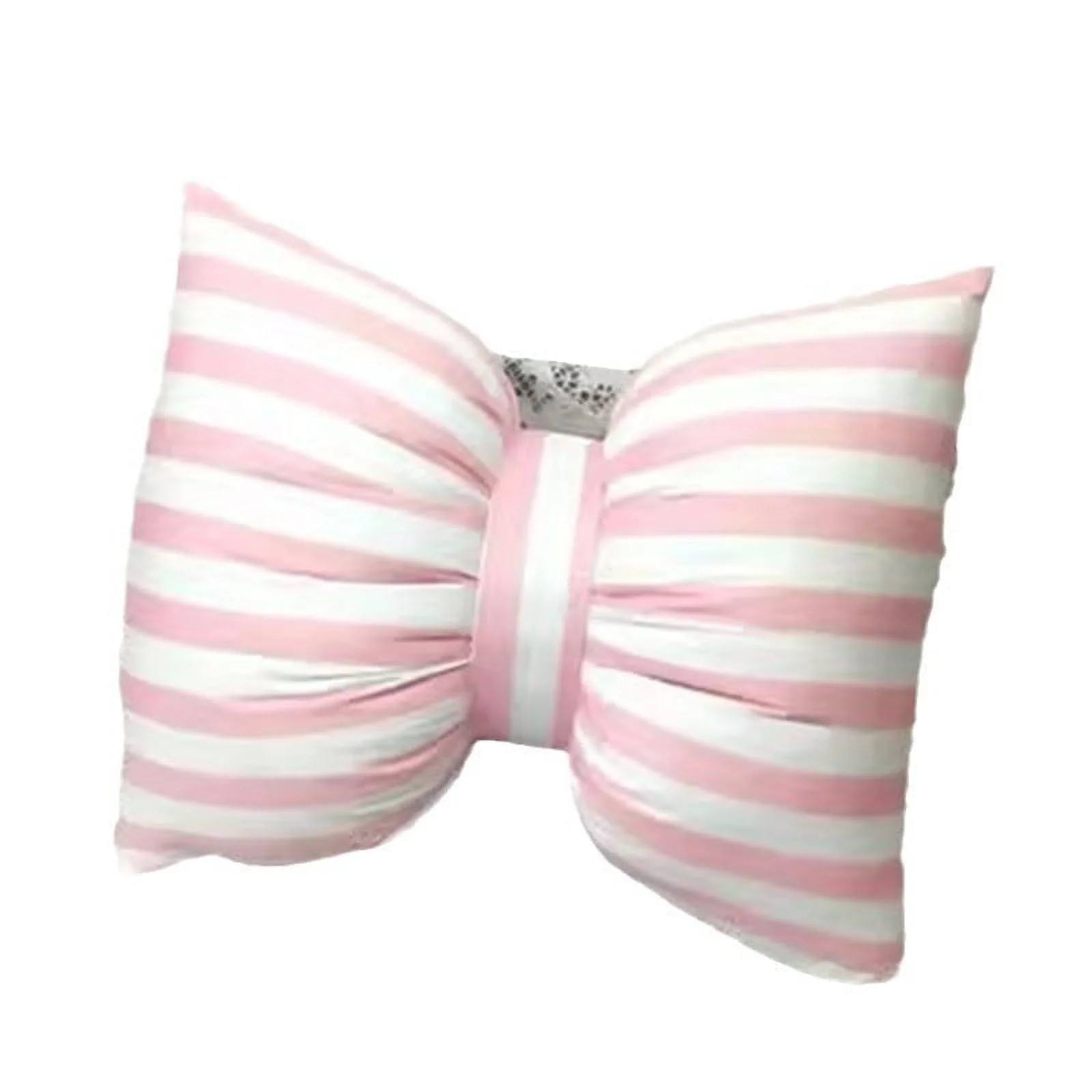 Nvzi Handmade Stripe Bow Throw Pillow Cotton Bow Pillow Washable Car Neck Pillow Sofa Office Lumb... | Walmart (US)