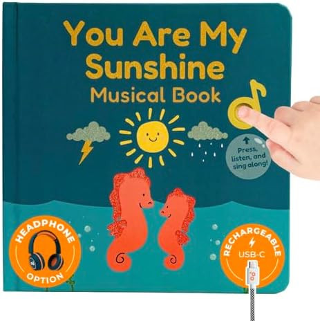 Cali's Books You are My Sunshine Music Book Toddlers 1-3 Years Old - Nursery Rhymes Musical Book,... | Amazon (US)