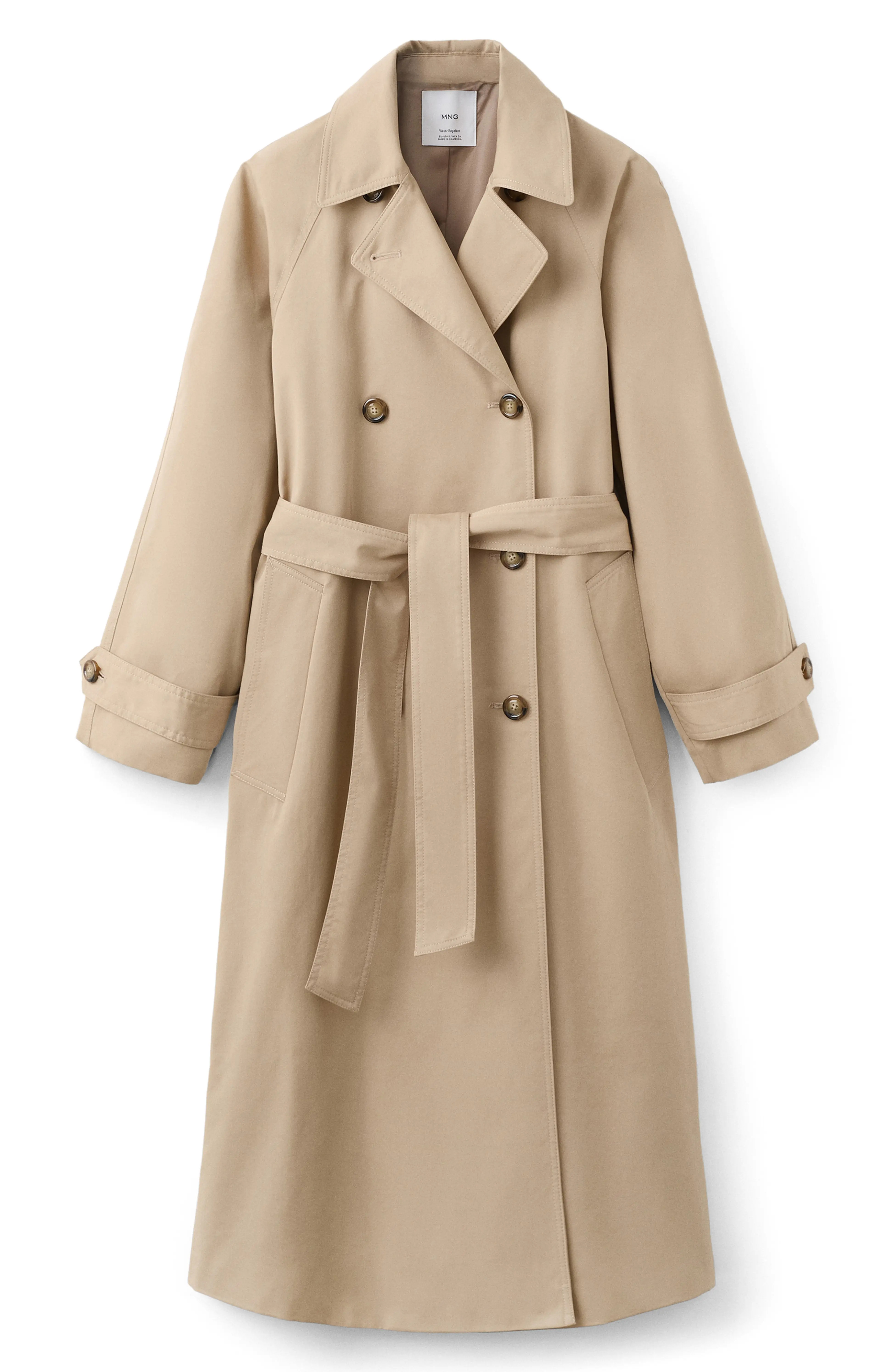 MANGO Angela Belted Trench Coat | Nordstrom | Nordstrom