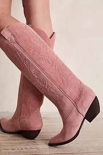 Finn Tall Suede Western Boots curated on LTK
