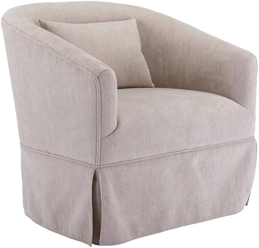 DAMAIFROM Swivel Accent Chair with Skirt, Upholstered Swivel Barrel Chair 360 Degree Fabric Armch... | Amazon (US)