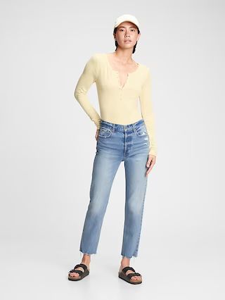 High Rise Cheeky Straight Jeans With Washwell | Gap (US)