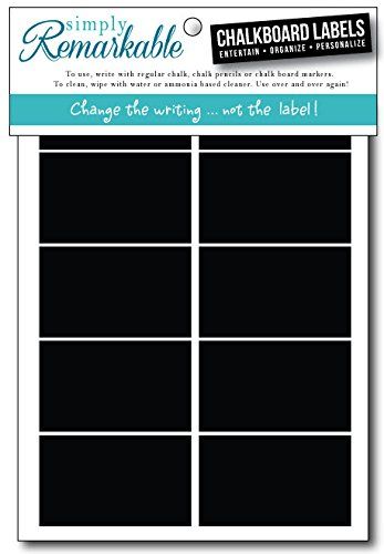 Simply Remarkable Reusable Chalk Labels - 24 Rectangle 2.5" x 1.25" Adhesive Chalkboard StickersW... | Amazon (US)
