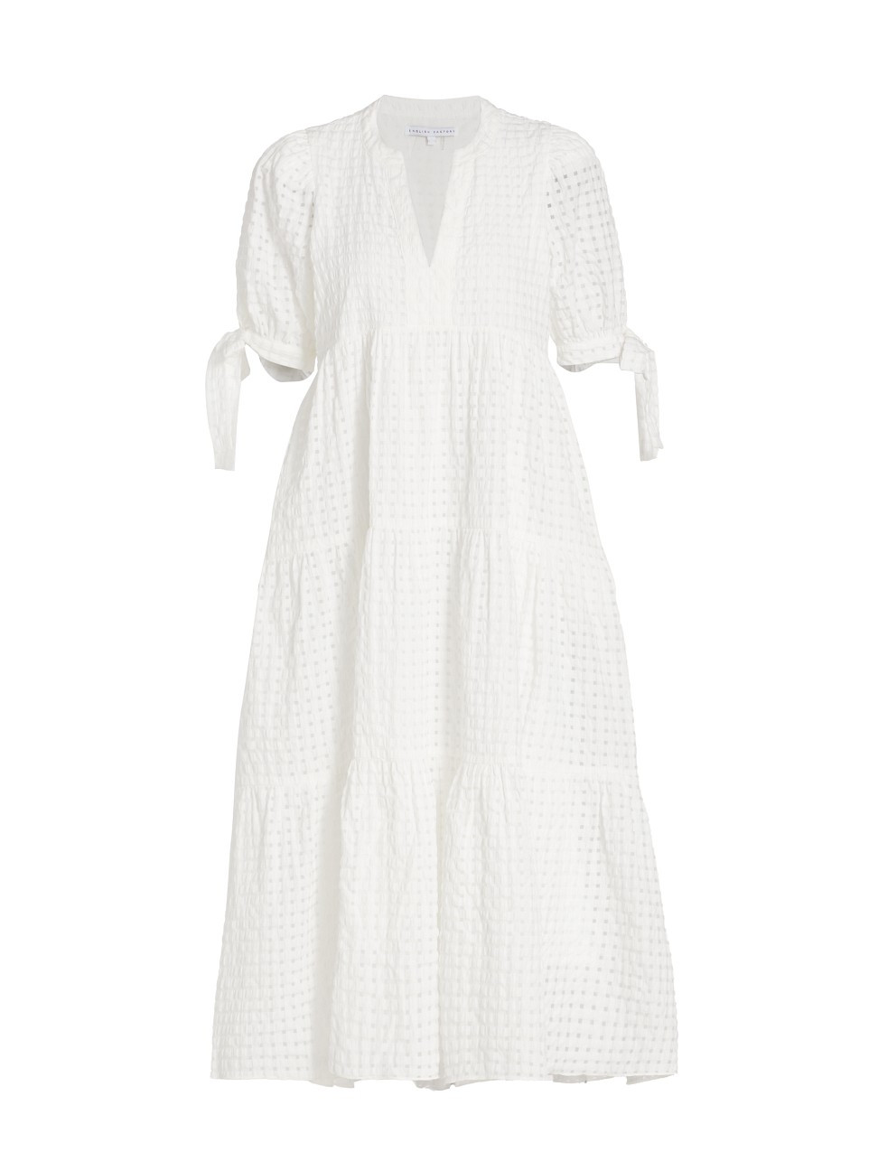 Puff-Sleeve Midi-Dress | Saks Fifth Avenue