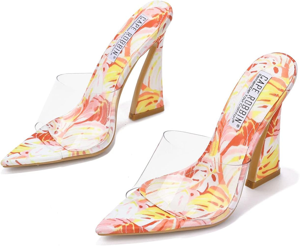 Cape Robbin Layland Clear Pointy Toe High Heels (Layland) | Amazon (US)