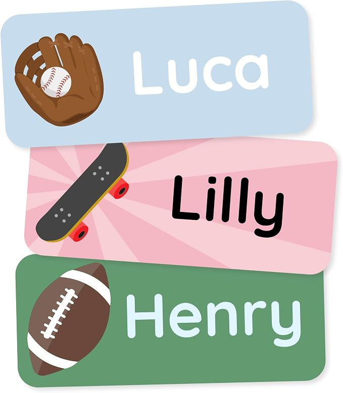 Personalized Name Labels for Kids (60) – Clothing Labels & Daycare Labels – Custom Waterproof... | Amazon (US)
