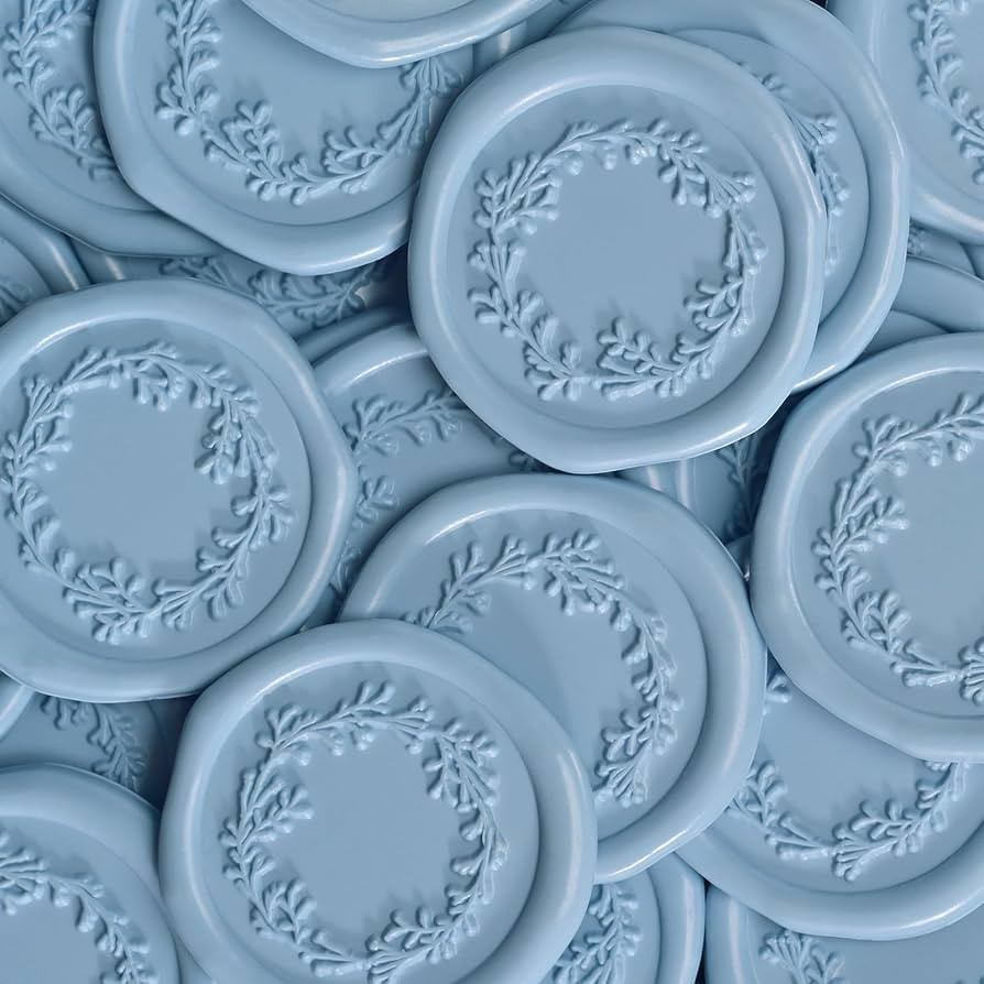 UNIQOOO Wax Seal Stickers - Wreath Wedding Invitation Envelope Seal Stickers, 100pcs Self Adhesiv... | Amazon (US)