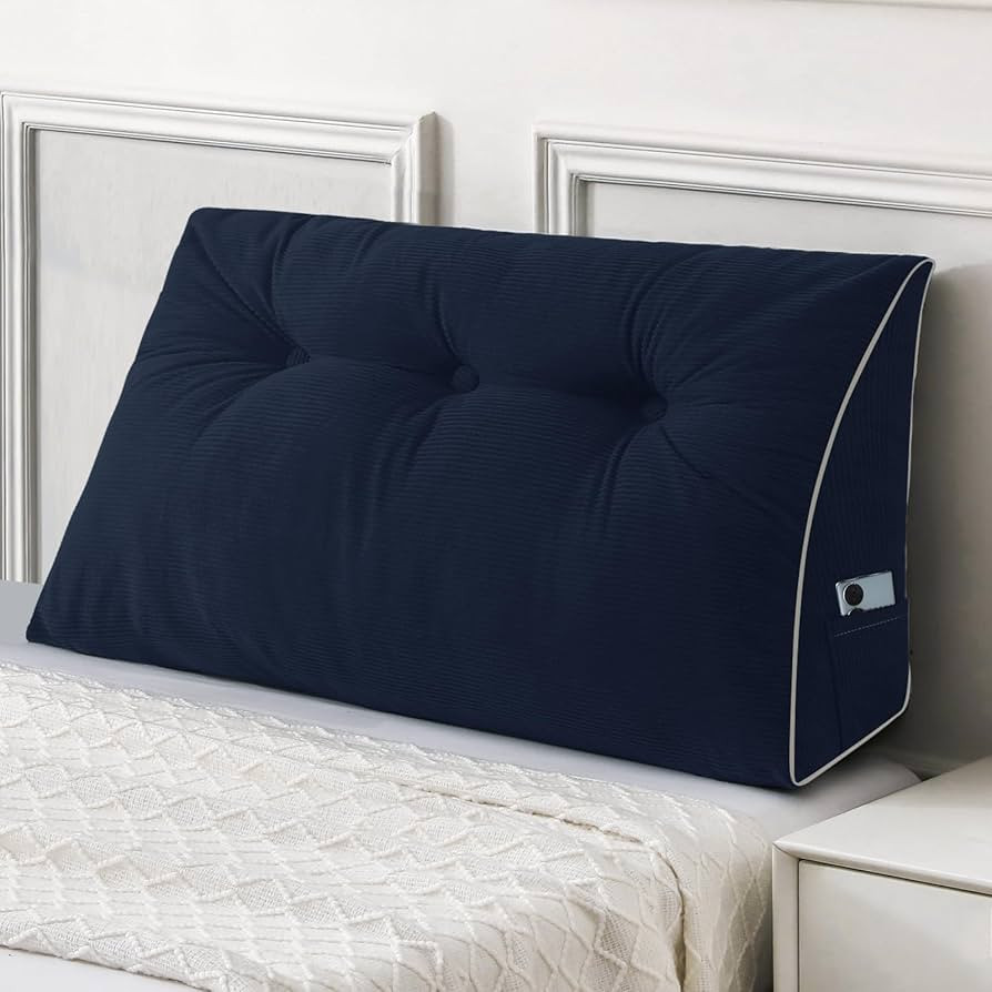 Sasttie Headboard Pillow Twin/Twin XL, Wedge Pillow Headboard for Dorm, Triangular Daybed Backres... | Amazon (US)