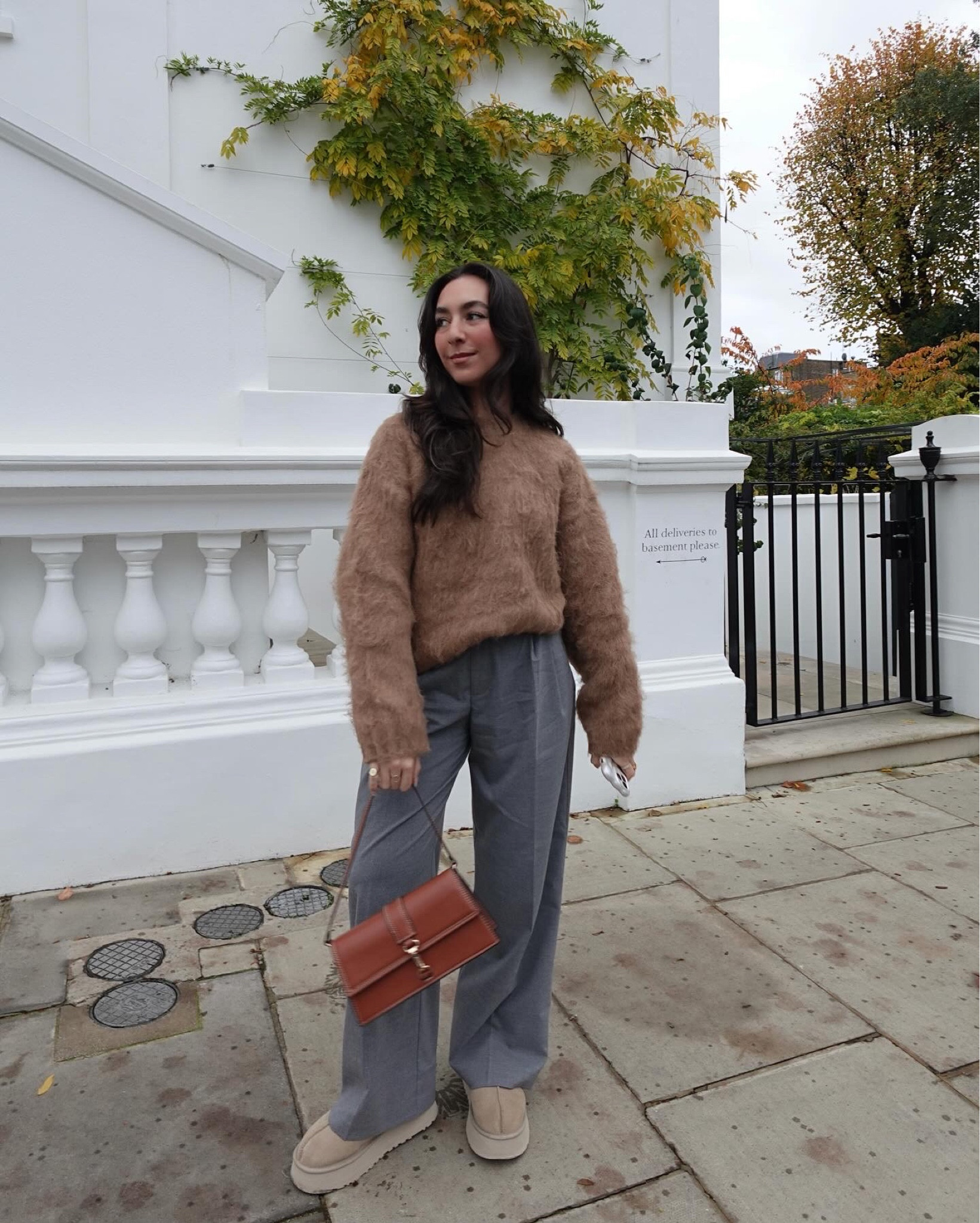 Brown jumper, mohair jumper, oversized jumper, brown bag, grey trousers, petite trousers, ugg tazz mustard seed, h&m, asos

#LTKSeasonal #LTKeurope #LTKshoecrush