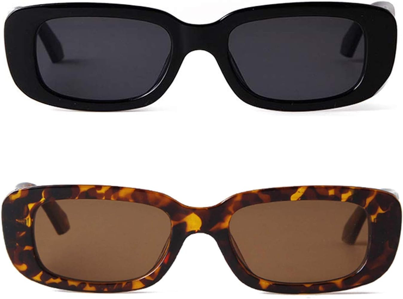 BUTABY Rectangle Sunglasses for Women Retro Driving Glasses 90’s Vintage Fashion Narrow Square ... | Amazon (US)