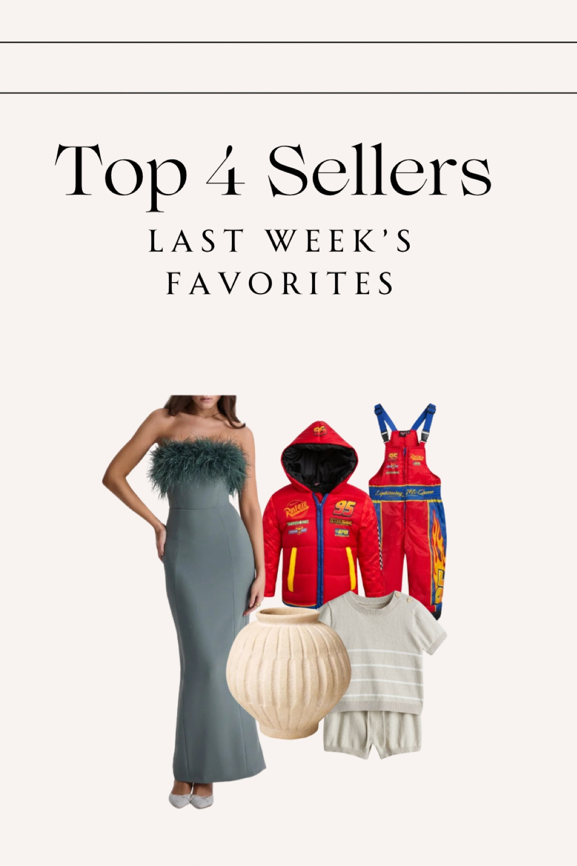 Last Week’s — Top 4 sellers!✨

#bestsellers #topsellers #trending #houseofcb #dresses #homefinds #homedecor #homerefresh #snowsuit #toddlersnow #walmartfinds #walmartkids #targethome #targetmcgee #hmkids #toddlerstyle #toddlerboysets 

#LTKSaleAlert #LTKFindsUnder100 #LTKFamily