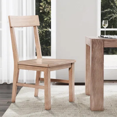 Solid Wood Dining Chair in Natural Finish | Wayfair North America