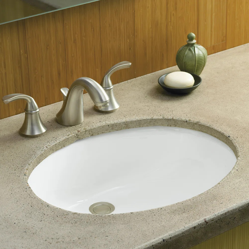 Caxton® Vitreous China Oval Undermount Bathroom Sink and Glazed Underside K-2210-G-0 | Wayfair North America