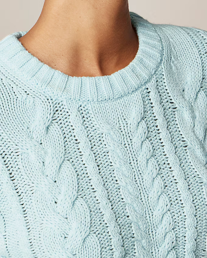 Cable-knit crewneck sweater | J. Crew US