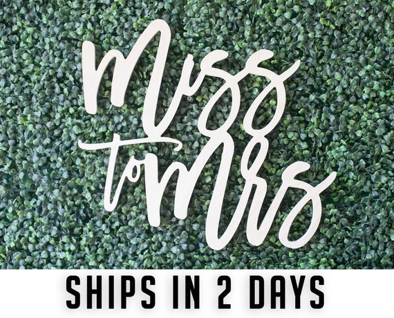 Miss to Mrs Wood Sign Wedding Backdrop Wedding Bar Sign - Etsy | Etsy (US)