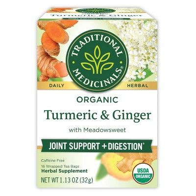 Traditional Medicinals Turmeric with Meadowsweet & Ginger - 16ct | Target
