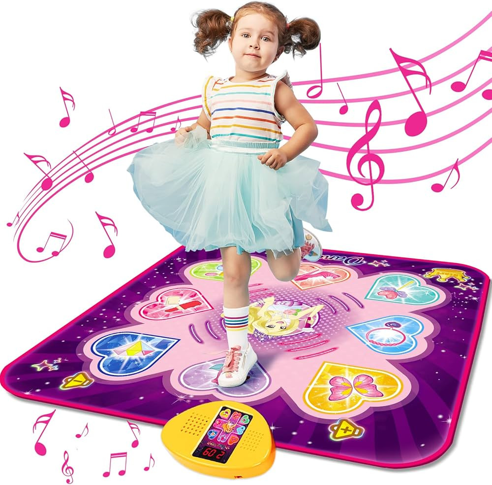 KIZZYEA Dance Mat Toys for 3, 4, 5, 6, 7, 8+ Year Old Girls, Music Dancing Pad with 7 Game Modes,... | Amazon (US)