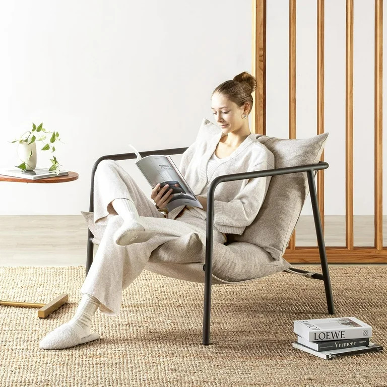 Wyn Sling Accent Chair, Beige | Walmart (US)