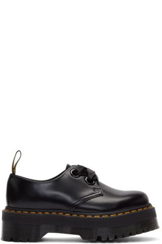 Black Ribbon Lace-Up Holly Derbys | SSENSE