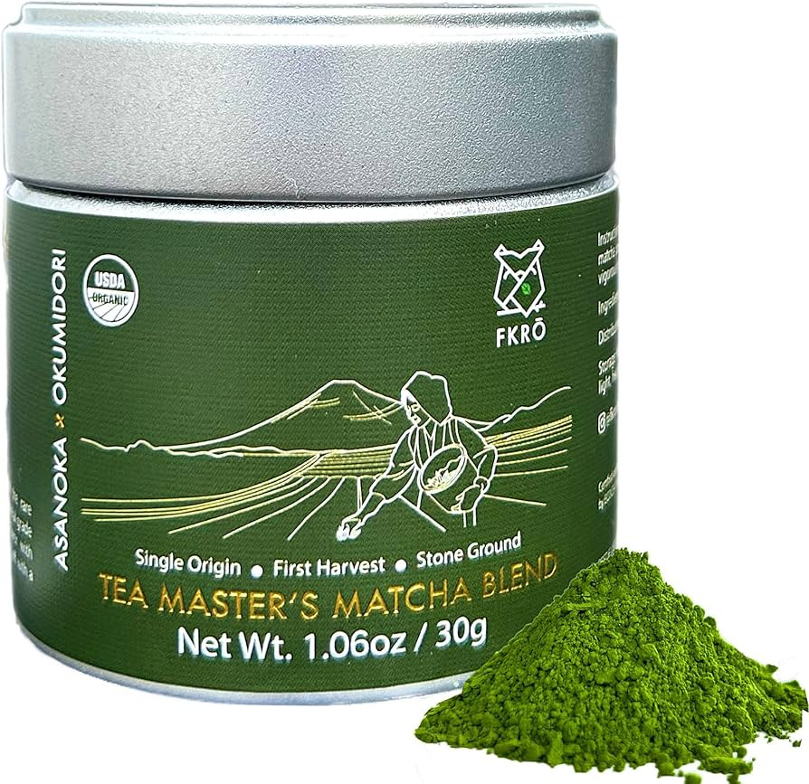 FKRO Organic Tea Master's Ceremonial Grade Japanese Matcha Green Tea Powder. 1st Harvest, Single ... | Amazon (US)