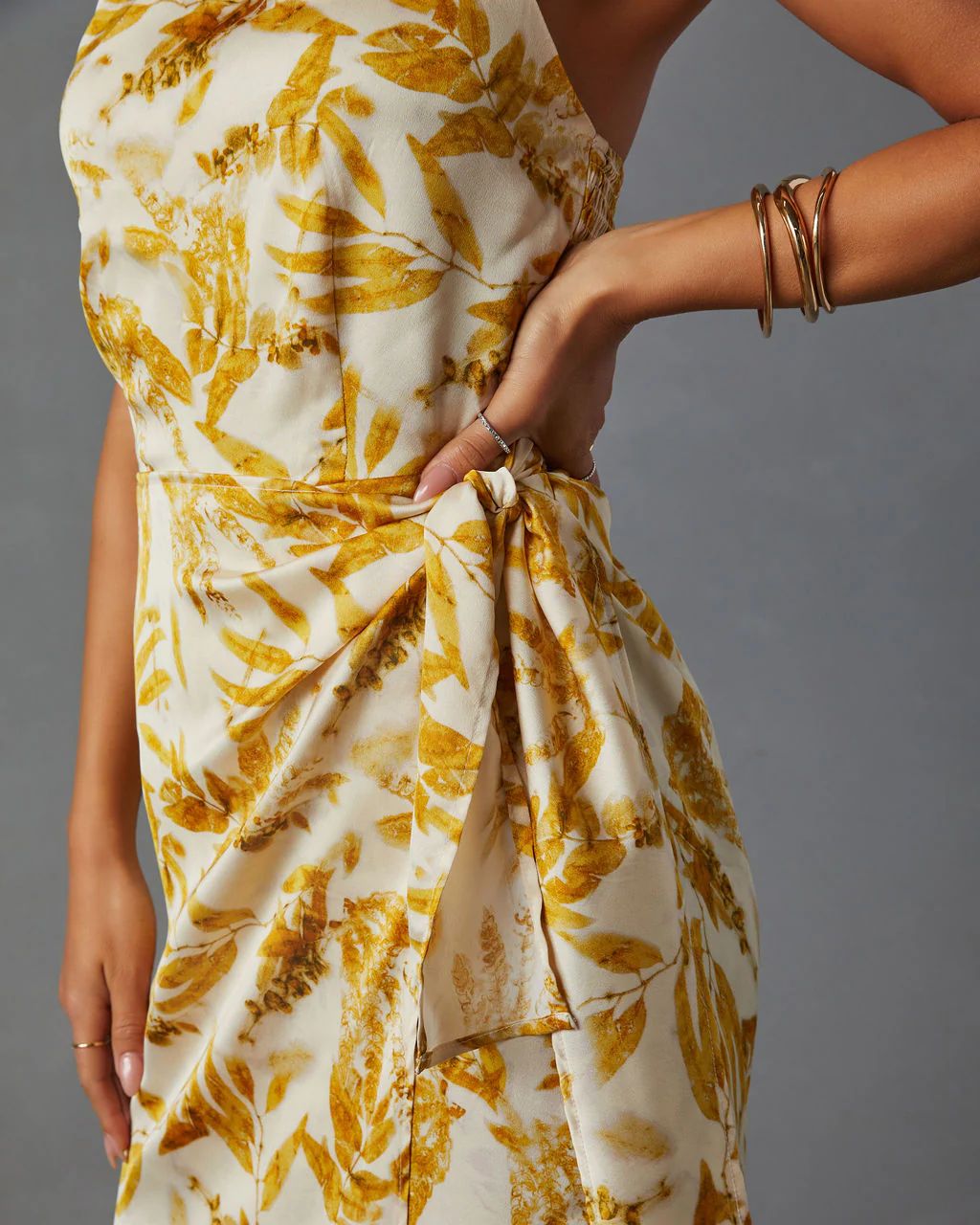 Palermo Printed Halter Wrap Mini Dress | VICI Collection