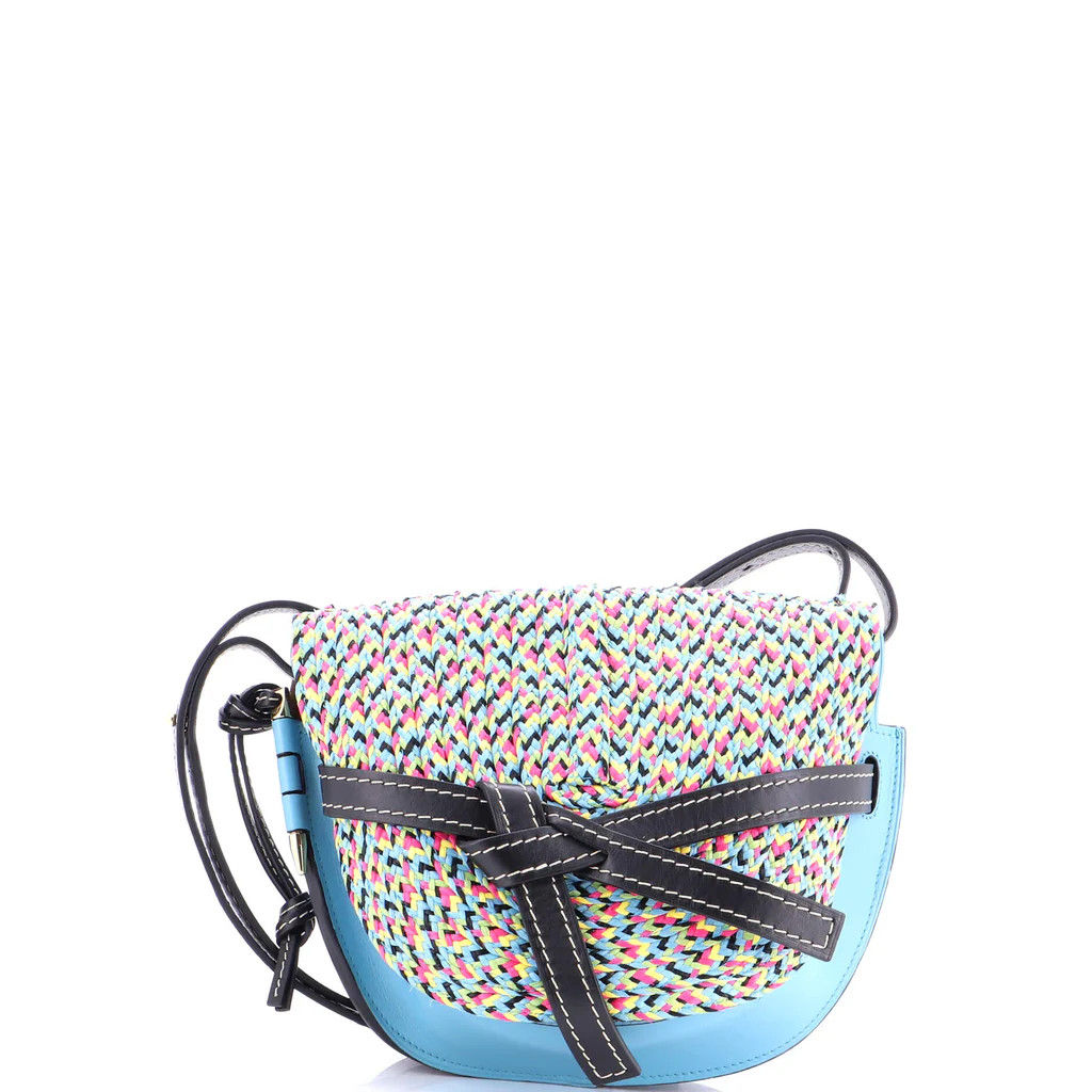 Gate Shoulder Bag Leather with Raffia Small | Rebag