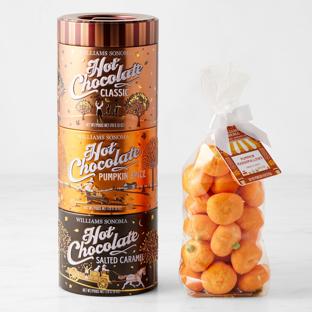 Williams Sonoma Fall Hot Chocolate Stacker & Pumpkin Marshmallows | Williams-Sonoma