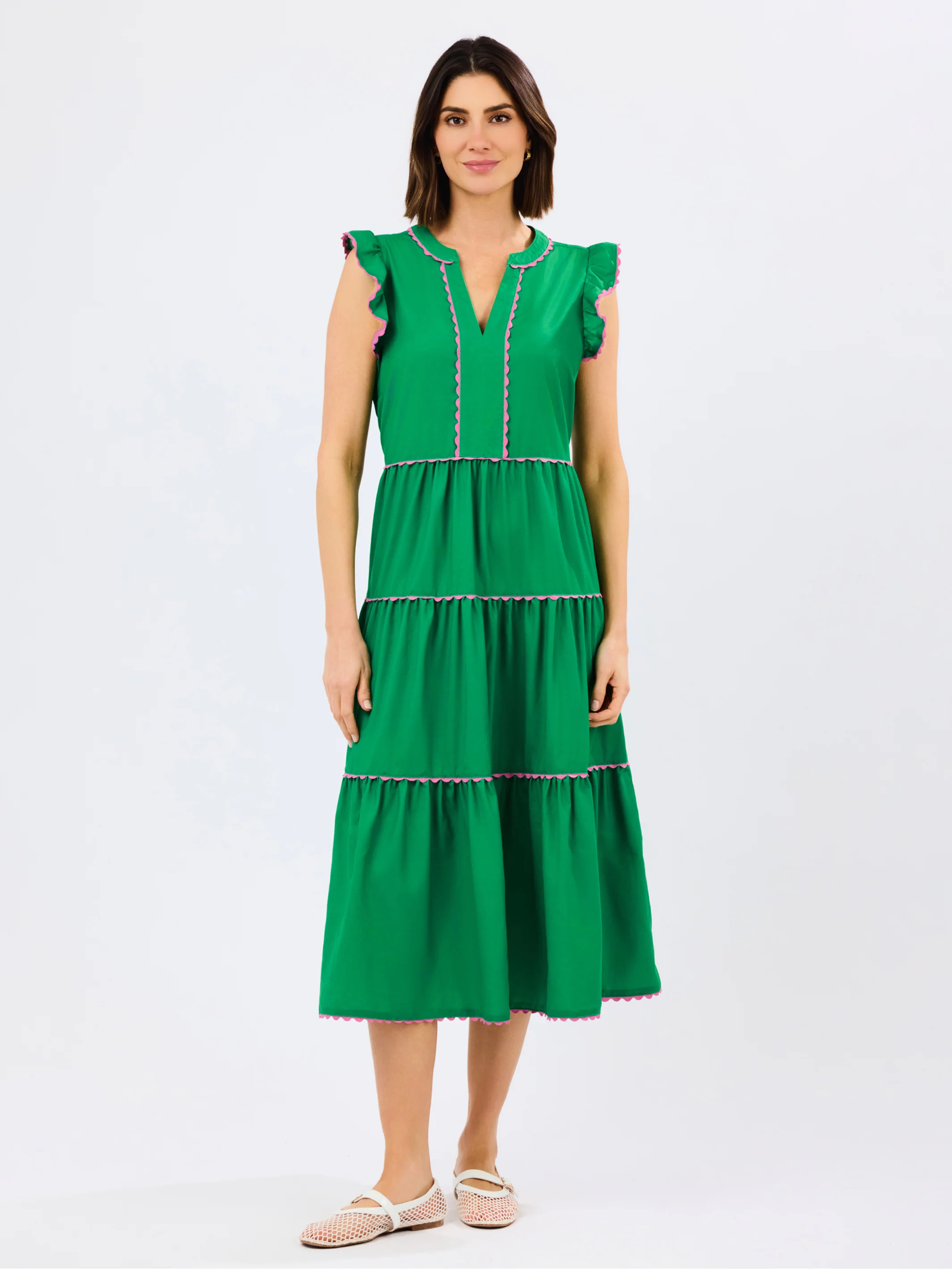 Kari Dress | Green + Pink | Mary Square
