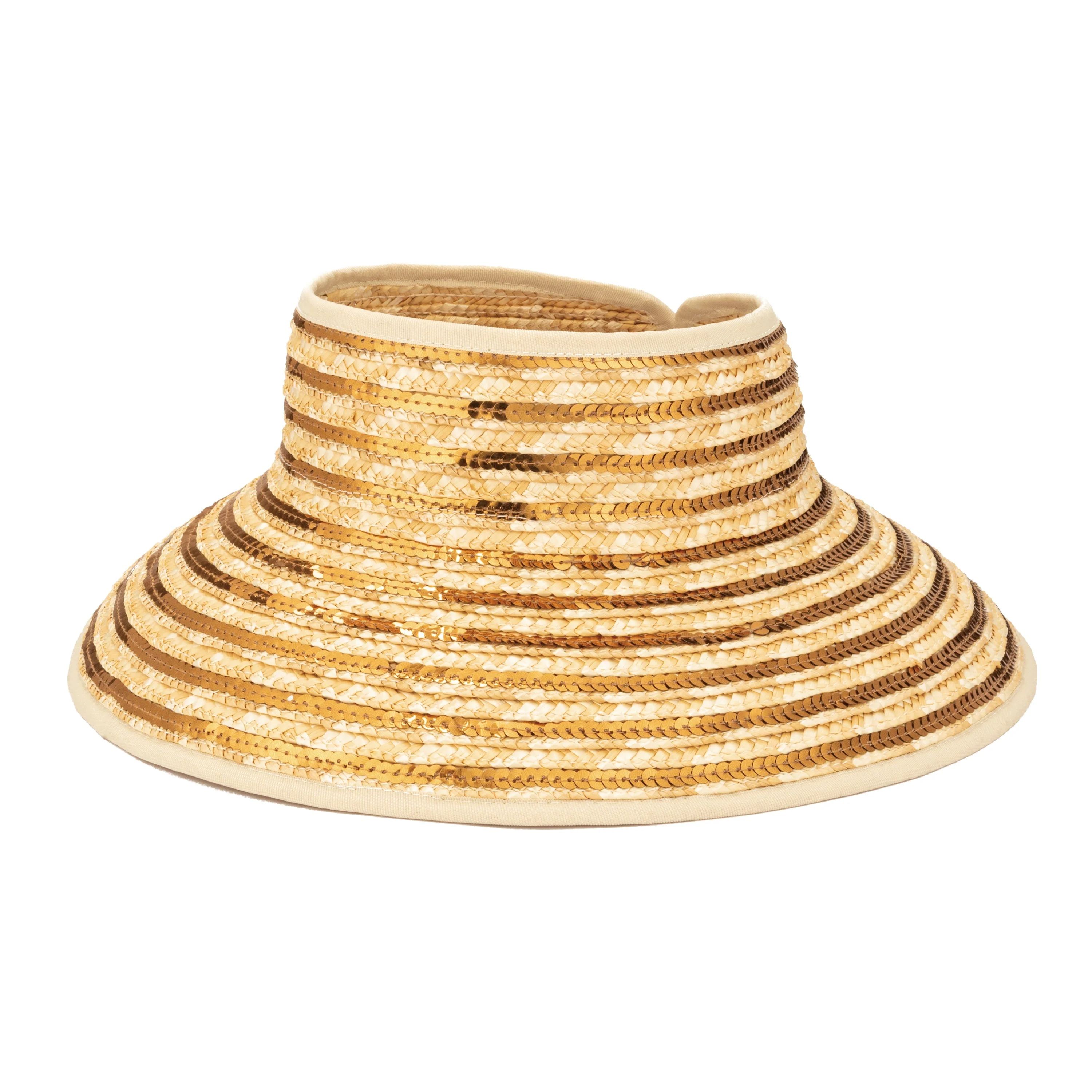 Golden Sequin Visor | San Diego Hat Company