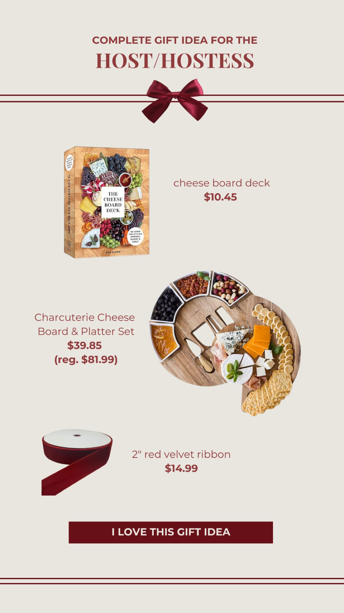 Guide idea for the host/hostess, new homeowner, person who loves to have parties or entertain. The cheese board comes with the cheese knives, add the cheese board deck on top and tie it all with a ribbon. It will look like you made a big effort but didn’t and this gifts is under $70 right now with Black Friday deals on the cheese board!

Gift idea
Hosting
Charcuterie
Cheese boards
Gift idea for her

#LTKHome #LTKGiftGuide #LTKHoliday