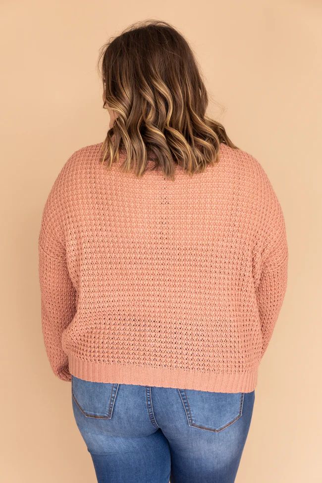 She's So Lovely Turtleneck Pink Sweater FINAL SALE | The Pink Lily Boutique