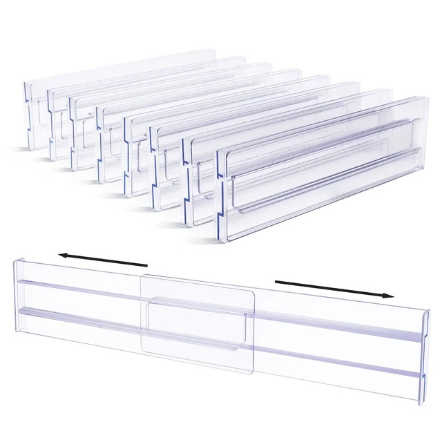 Vtopmart Adjustable Drawer Dividers, Plastic Drawers Separators for Clothing,Kitchen Utensils, fr... | Walmart (US)