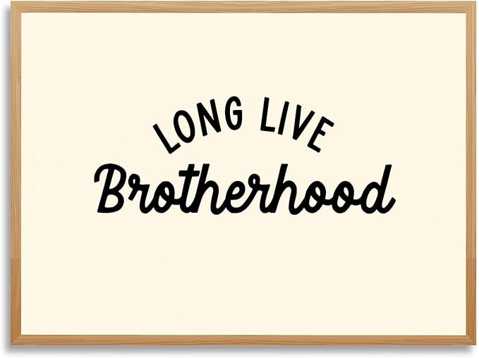 Framed Long Live Brotherhood Poster Canvas Print Art, Modern Wall Art, Painting, Pictures, Home D... | Amazon (US)