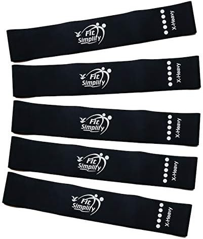 Fit Simplify Resistance Loop Exercise Fitness Bands with Instruction Guide and Carry Bag, Set of ... | Amazon (US)