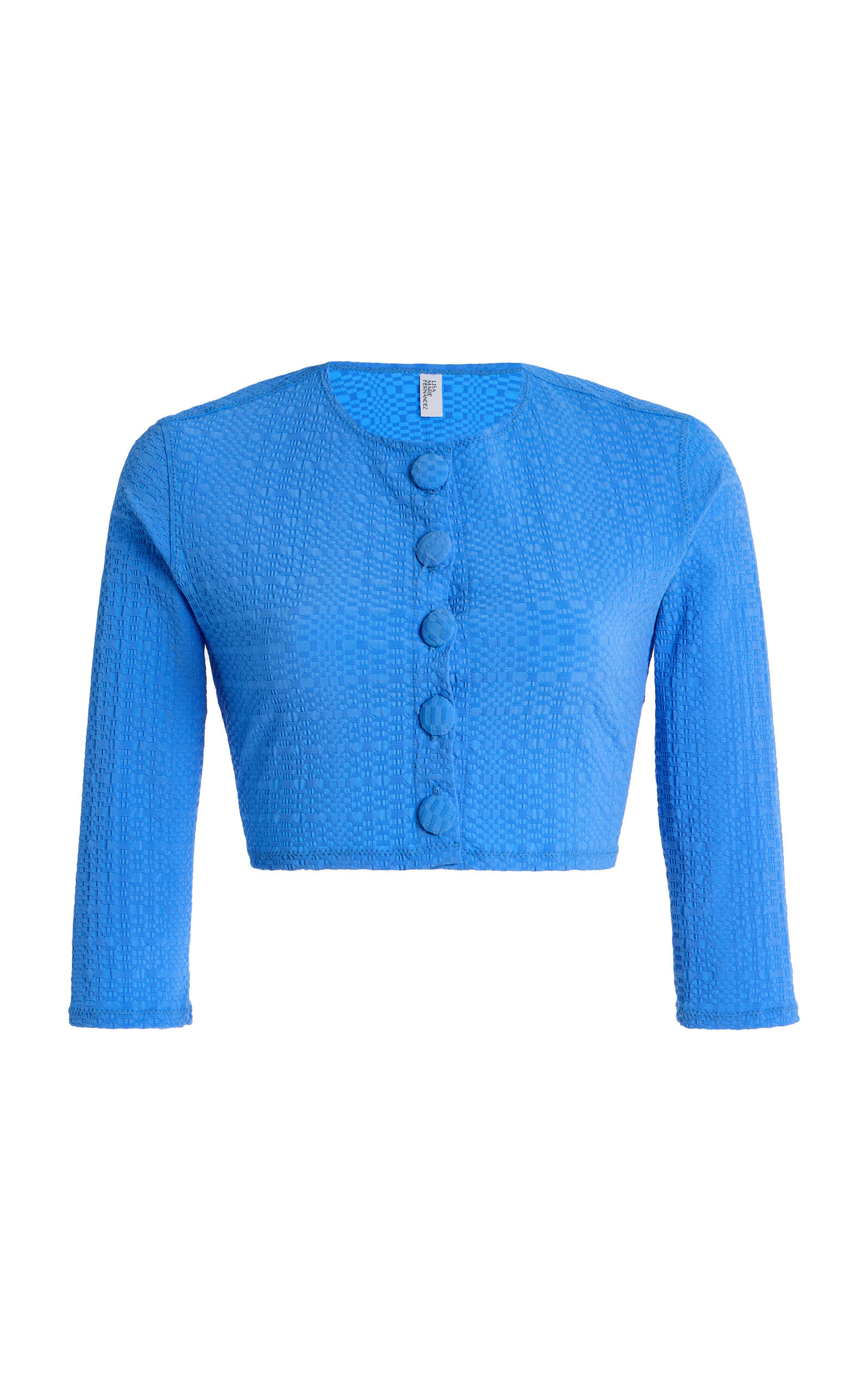 Lisa Marie Fernandez - Seersucker Cardigan - Blue - M - Moda Operandi | Moda Operandi (Global)