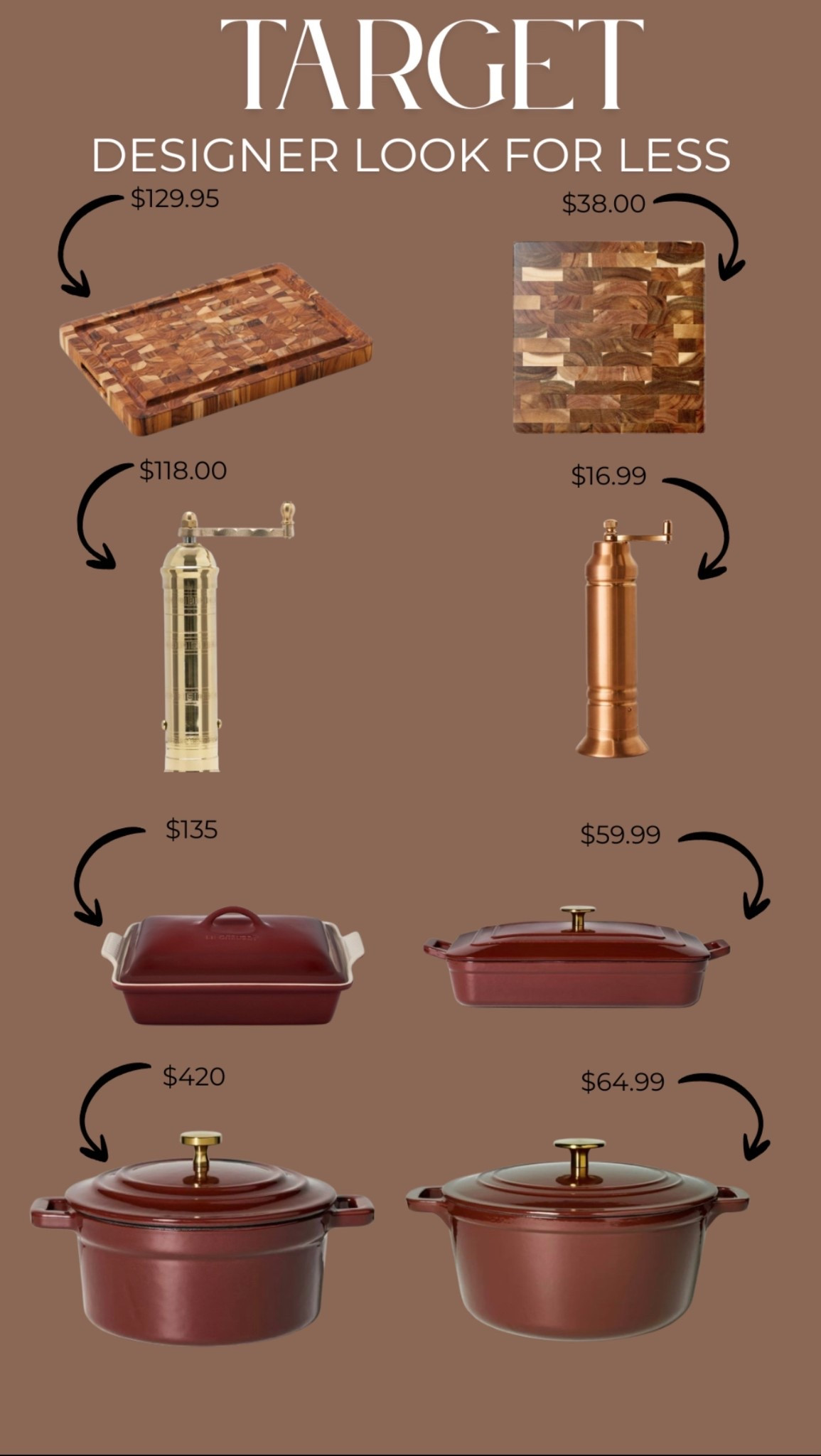 ✨ Designer Look, Target Price ✨
Found a few items I was considering splurging on for a fraction of the cost and had to share! 

#TargetFinds #LookForLess #KitchenGoals #TargetStyle


#LTKFindsUnder100 #LTKFallSale #LTKFamily