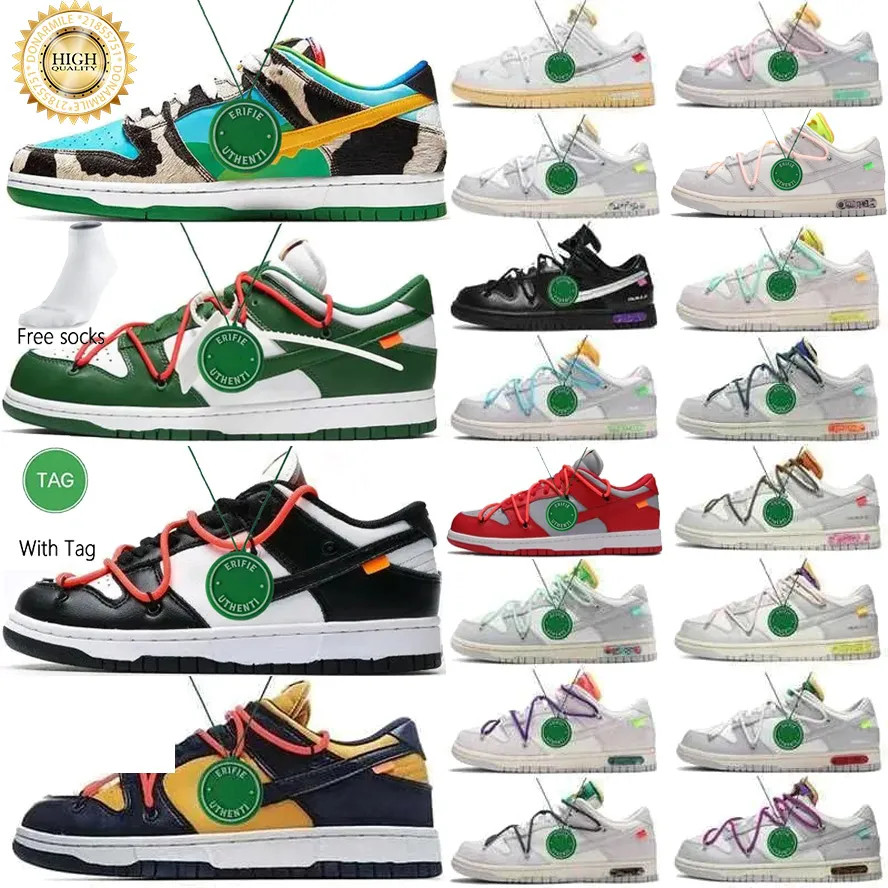 Big size Authentic Triple lot 49 50 ow x OF 50 black and white low shoes for mens womens lows str... | DHGate