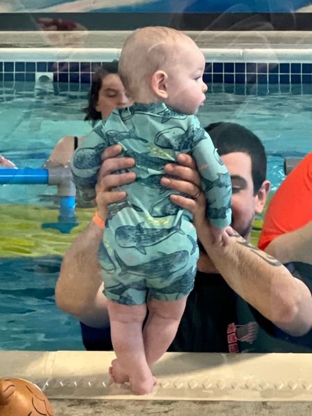 Rocco had his first swim lesson today🥹 he looked adorable in this afford swimmie! 

#LTKbaby #LTKswim #LTKkids