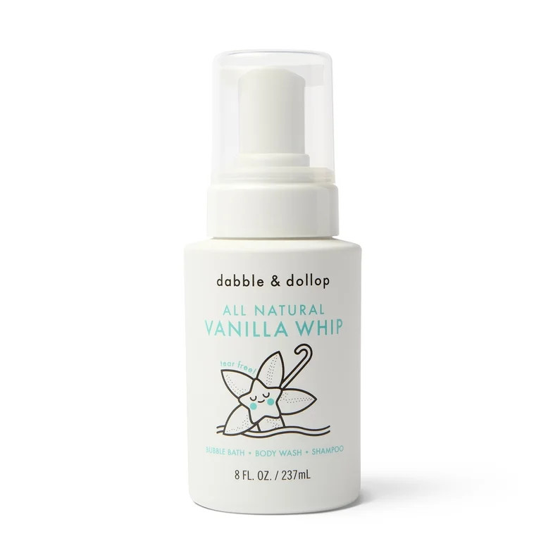 Dabble & Dollop 3-in-1 Shampoo, Body Wash & Bubble Bath - Vanilla Whip - 8 fl oz | Walmart (US)