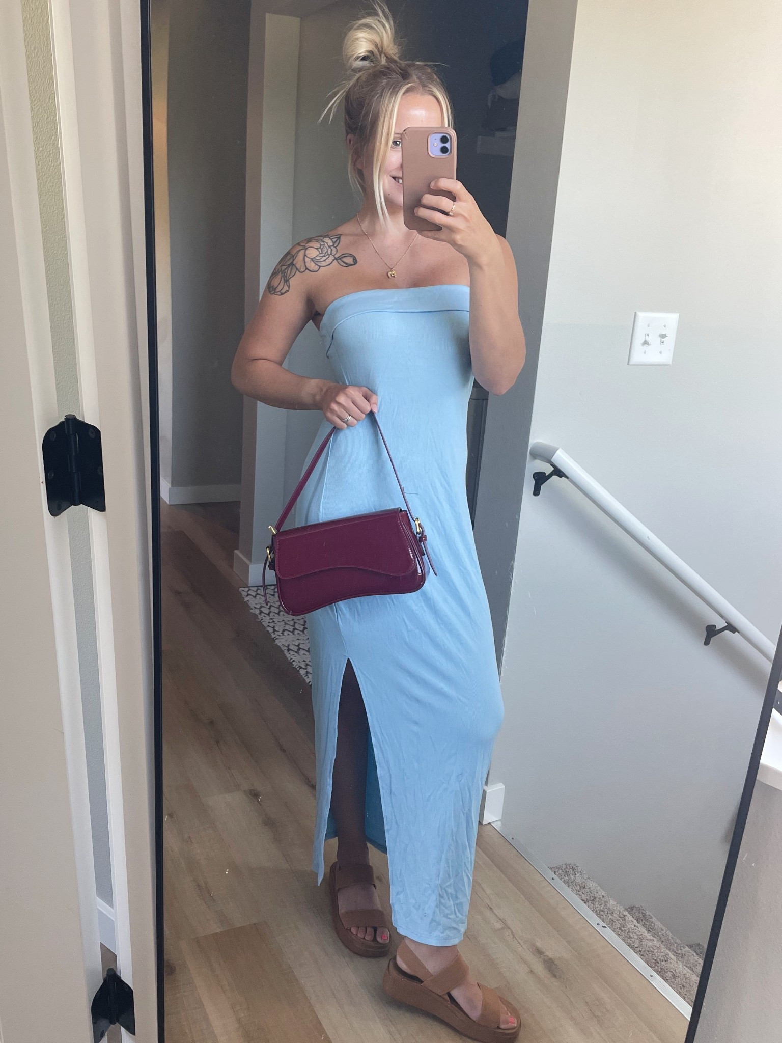 Summer casual dress. Paired it with a red purse for the 4th of July. Wearing size small. 

#LTKFindsUnder50 #LTKParties #LTKSeasonal