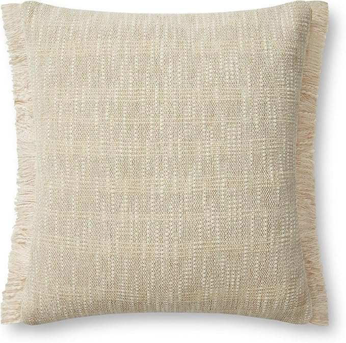 Loloi Angela Rose x Bella Collection PAR0008 Sand/Natural 18'' x 18'' Cover Only Pillow | Amazon (US)