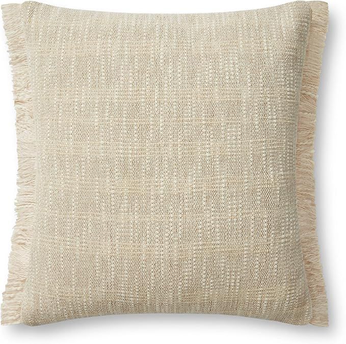 Angela Rose x Loloi Bella Collection PAR0008 Sand / Natural 18'' x 18'' Cover Only Pillow | Amazon (US)