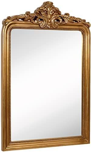 Hamilton Hills 20x30 inch Vintage Gold Mirror | French Baroque & Antique Arched Mirror for Wall D... | Amazon (US)