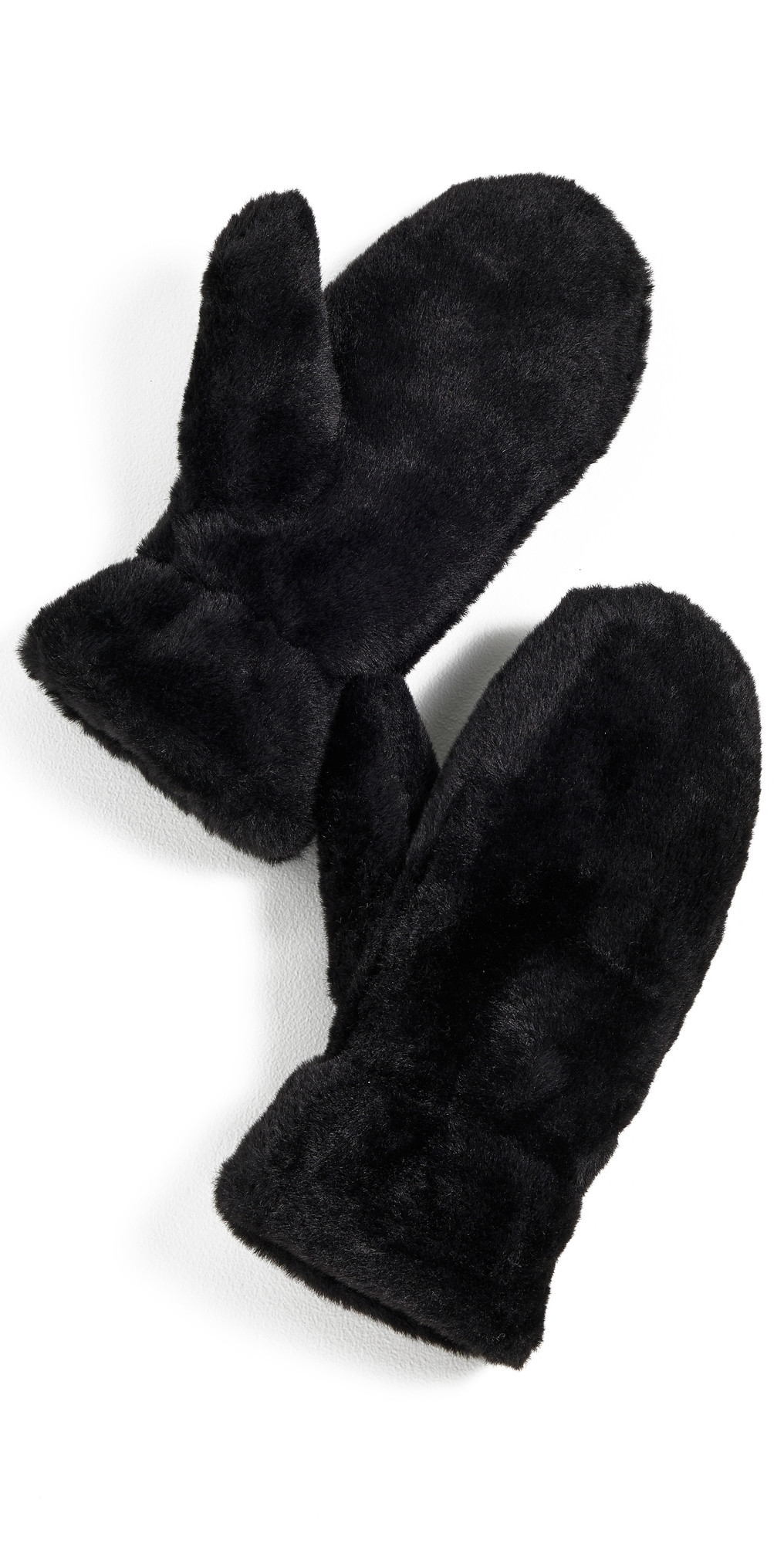 Hat Attack Faux Fur Mittens Black One Size | Shopbop