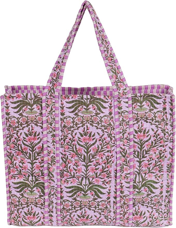 Marubhumi Women Lightweight Travel Bag Purse Cotton Shoulder Tote Bag For Shopping Grocery & Beac... | Amazon (US)