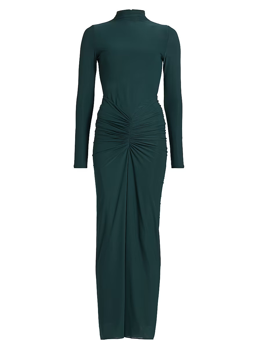 Women's Scorpio Gathered Jersey Maxi Dress - Deep Teal - Size Medium | Saks Fifth Avenue
